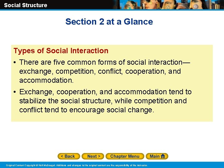 Social Structure Section 2 at a Glance Types of Social Interaction • There are Social Structure Section 2 at a Glance Types of Social Interaction • There are