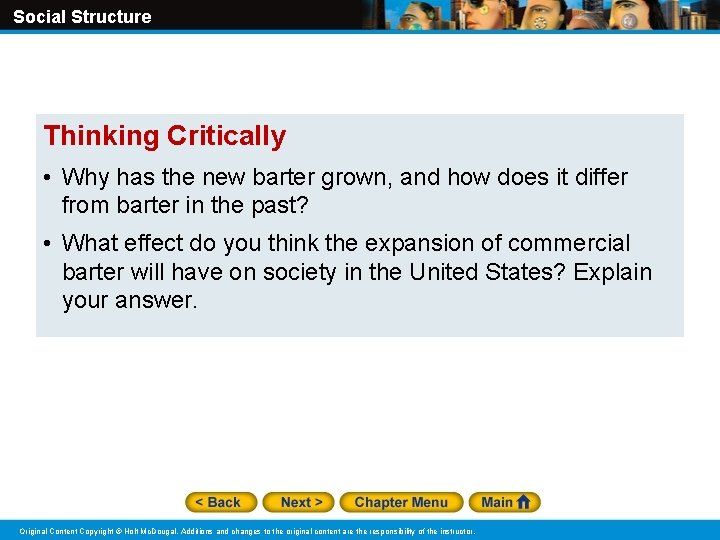 Social Structure Thinking Critically • Why has the new barter grown, and how does Social Structure Thinking Critically • Why has the new barter grown, and how does