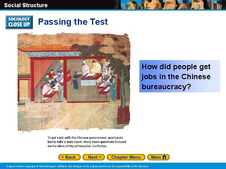 Social Structure Passing the Test How did people get jobs in the Chinese bureaucracy? Social Structure Passing the Test How did people get jobs in the Chinese bureaucracy?
