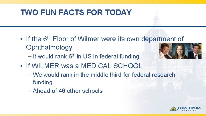 TWO FUN FACTS FOR TODAY • If the 6 th Floor of Wilmer were