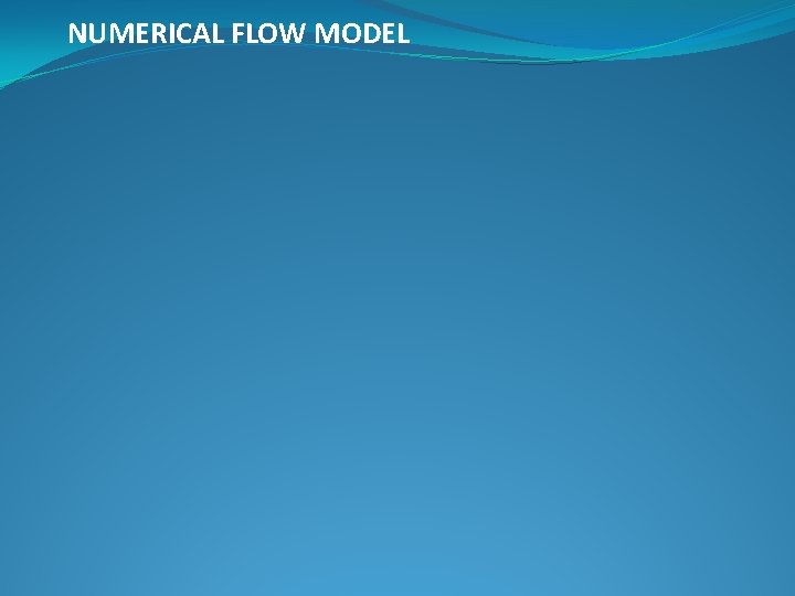 NUMERICAL FLOW MODEL 