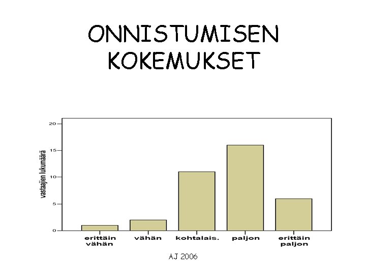 ONNISTUMISEN KOKEMUKSET AJ 2006 