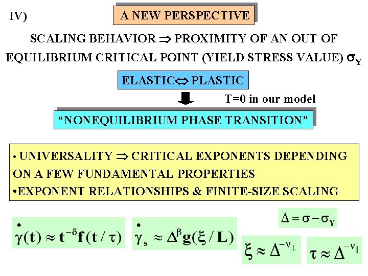 IV) A NEW PERSPECTIVE SCALING BEHAVIOR PROXIMITY OF AN OUT OF EQUILIBRIUM CRITICAL POINT