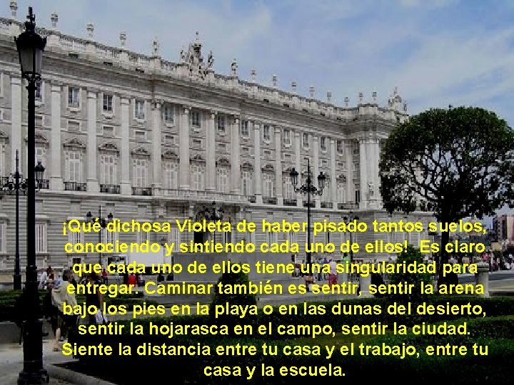 ¡Qué dichosa Violeta de haber pisado tantos suelos, conociendo y sintiendo cada uno de ¡Qué dichosa Violeta de haber pisado tantos suelos, conociendo y sintiendo cada uno de