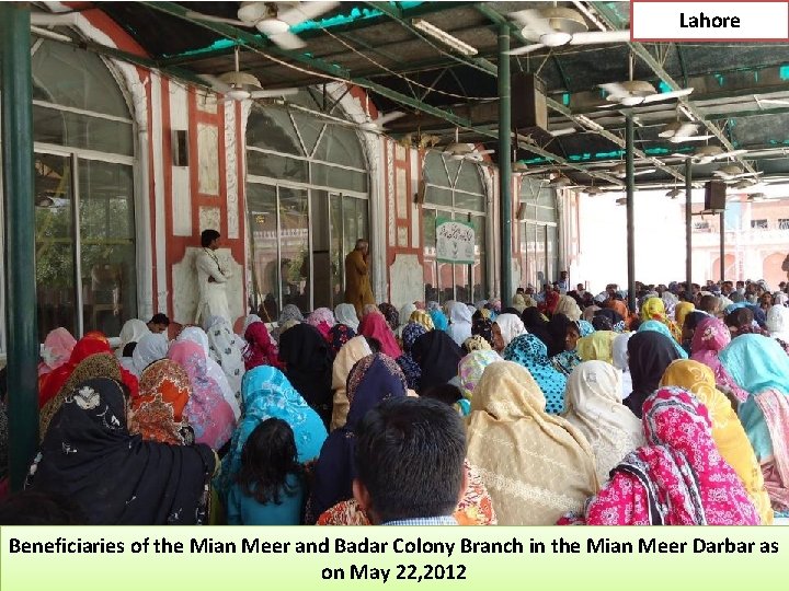 Lahore Beneficiaries of the Mian Meer and Badar Colony Branch in the Mian Meer