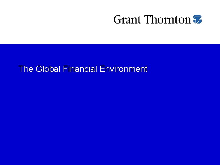 The Global Financial Environment 