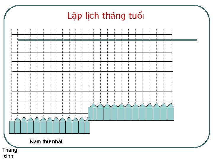 Lập lịch tháng tuổi Năm thứ nhất Tháng sinh 