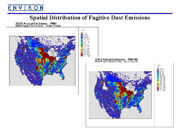 Spatial Distribution of Fugitive Dust Emissions 