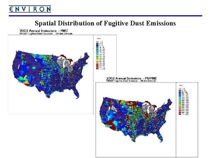Spatial Distribution of Fugitive Dust Emissions 