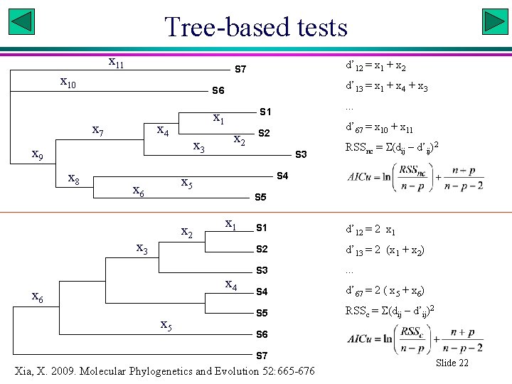 Tree-based tests x 11 x 10 d’ 13 = x 1 + x 4