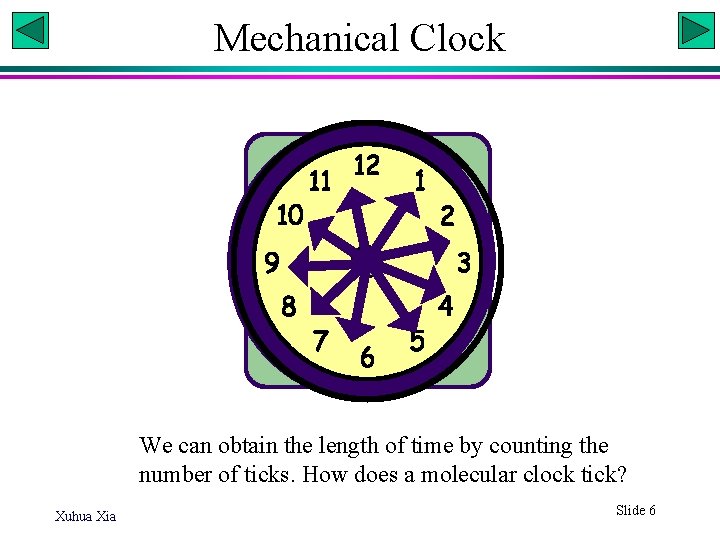 Mechanical Clock We can obtain the length of time by counting the number of