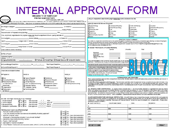 INTERNAL APPROVAL FORM 6 