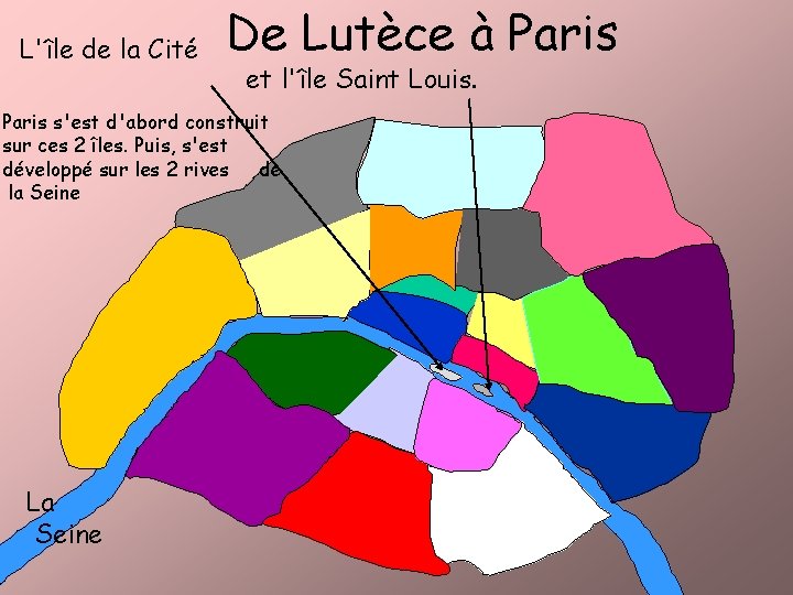 L'île de la Cité De Lutèce à Paris et l'île Saint Louis. Paris s'est