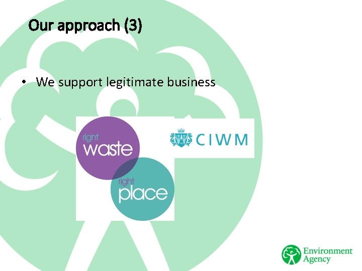 Our approach (3) • We support legitimate business 