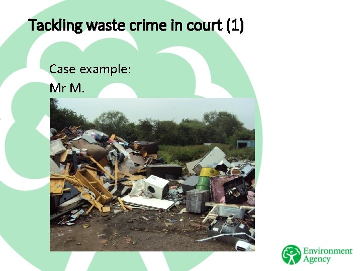 Tackling waste crime in court (1) Case example: Mr M. 