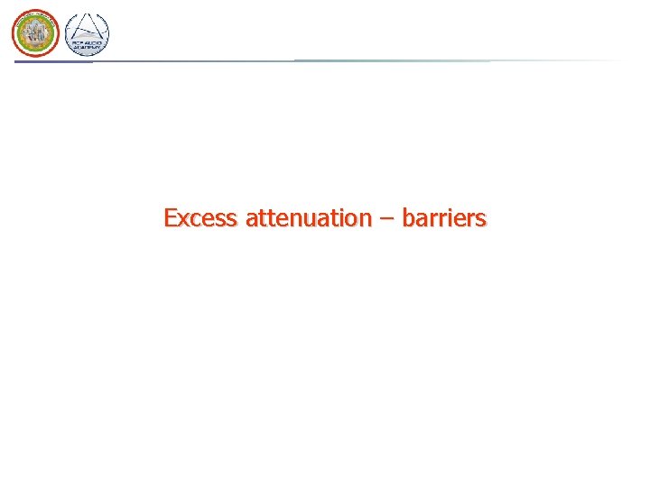 Excess attenuation – barriers 