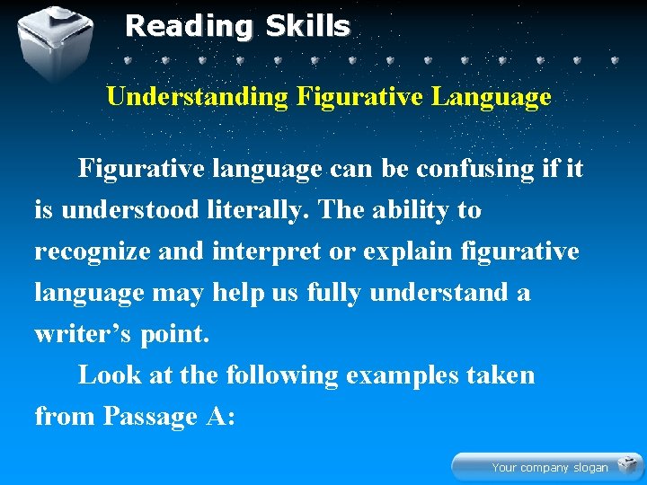 Reading Skills Understanding Figurative Language Figurative language can be confusing if it is understood