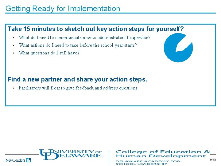 Getting Ready for Implementation Take 15 minutes to sketch out key action steps for