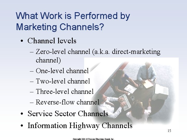 What Work is Performed by Marketing Channels? • Channel levels – Zero-level channel (a.