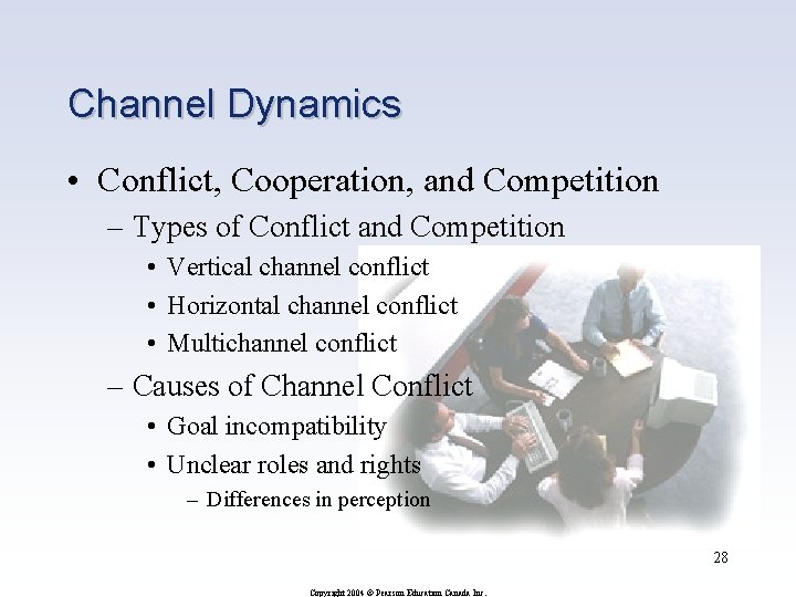 Channel Dynamics • Conflict, Cooperation, and Competition – Types of Conflict and Competition •