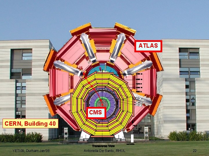 ATLAS CMS CERN, Building 40 YETI 08, Durham Jan'08 Antonella De Santo, RHUL 22