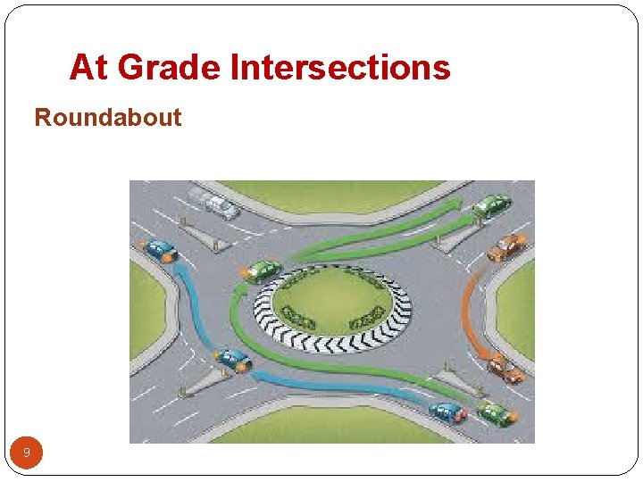 At Grade Intersections Roundabout 9 