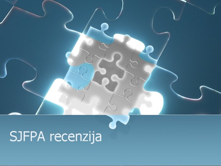 SJFPA recenzija SJFPA recenzija