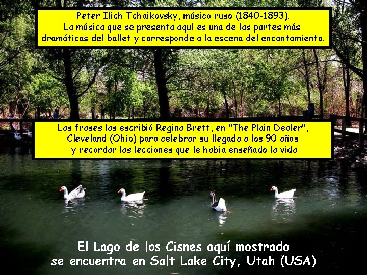 Peter Ilich Tchaikovsky, músico ruso (1840 -1893). La música que se presenta aquí es