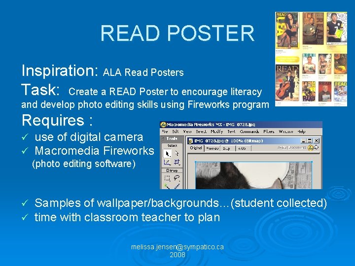 READ POSTER Inspiration: ALA Read Posters Task: Create a READ Poster to encourage literacy