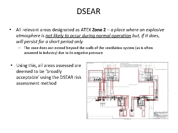 DSEAR • All relevant areas designated as ATEX Zone 2 – a place where