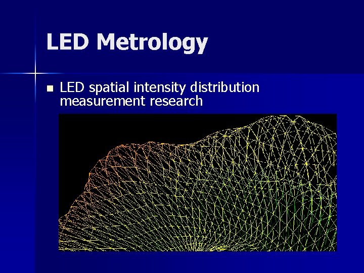 LED Metrology n LED spatial intensity distribution measurement research 
