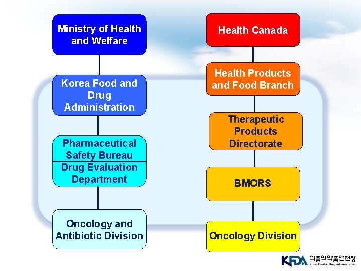 Ministry of Health and Welfare Korea Food and Drug Administration Pharmaceutical Safety Bureau Drug