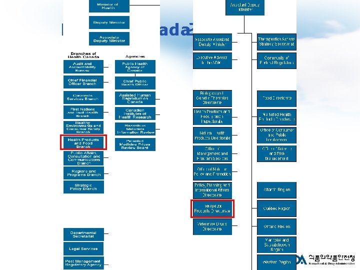 Health Canada조직 