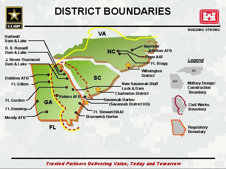 DISTRICT BOUNDARIES BUILDING STRONG VA Hartwell Dam & Lake R. B. Russell Dam &