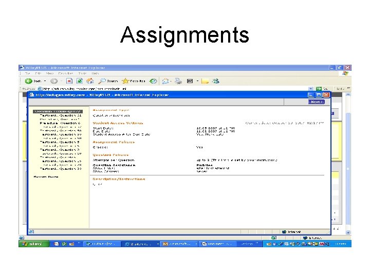 Assignments 
