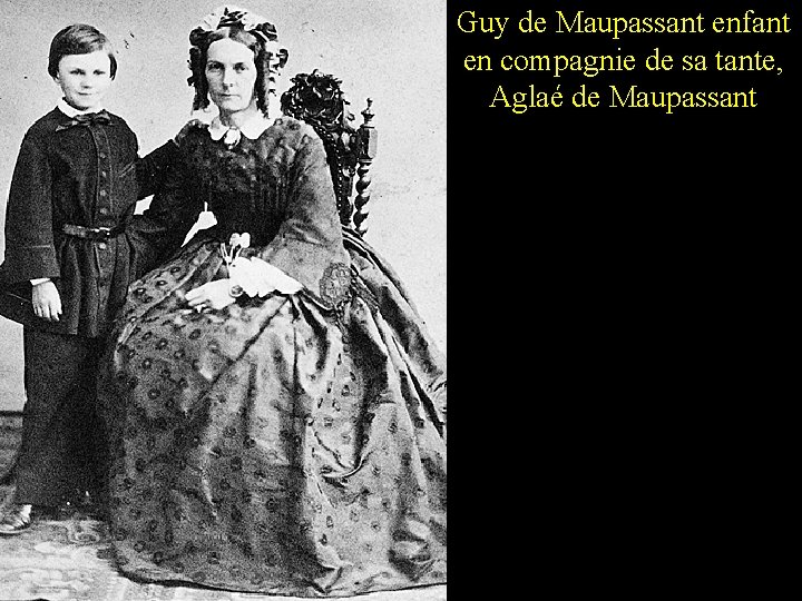 Guy de Maupassant enfant en compagnie de sa tante, Aglaé de Maupassant 2 