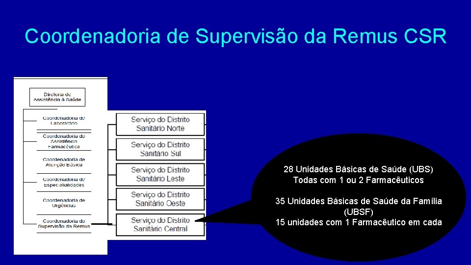 Coordenadoria de Supervisão da Remus CSR 28 Unidades Básicas de Saúde (UBS) Todas com