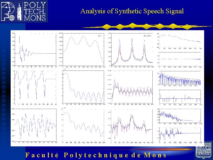 Analysis of Synthetic Speech Signal Faculté Polytechnique de Mons 
