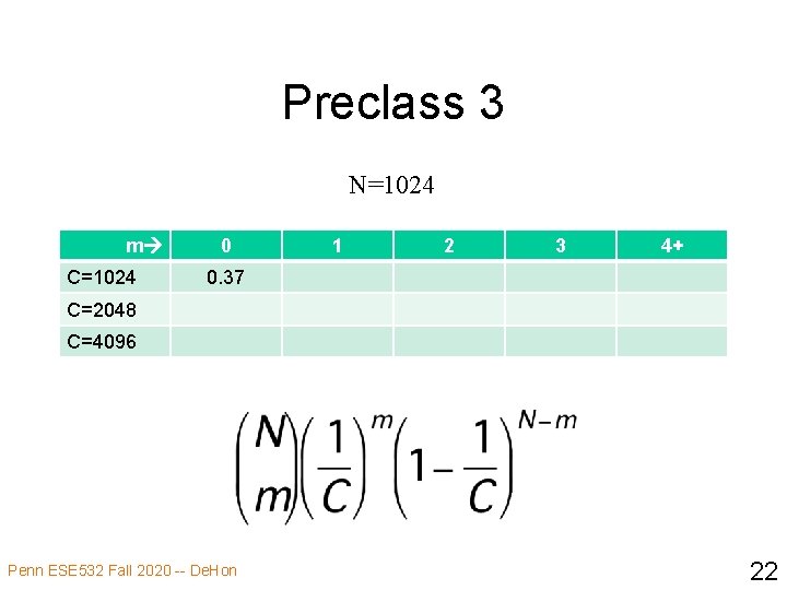Preclass 3 N=1024 m C=1024 0 1 2 3 4+ 0. 37 C=2048 C=4096