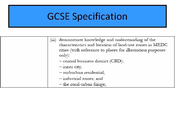 GCSE Specification 