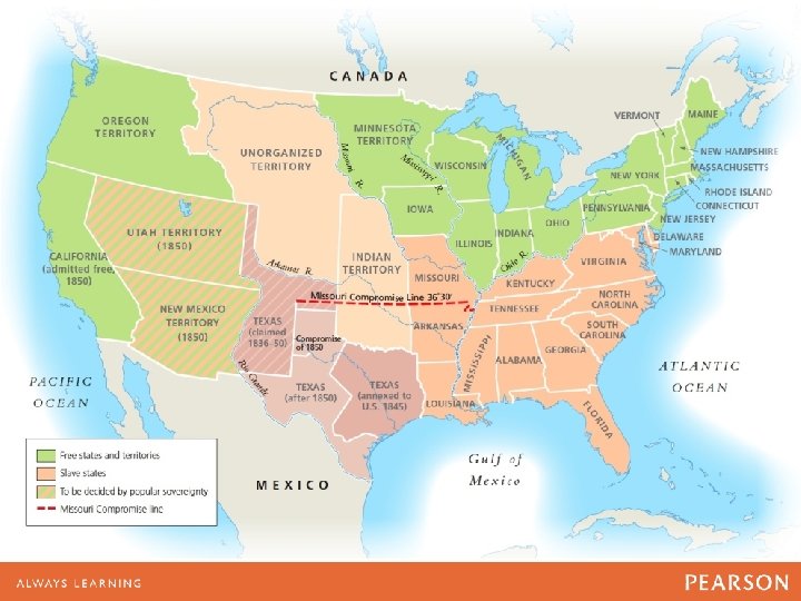 MAP 15. 2 The Compromise of 1850 MAP 15. 2 The Compromise of 1850