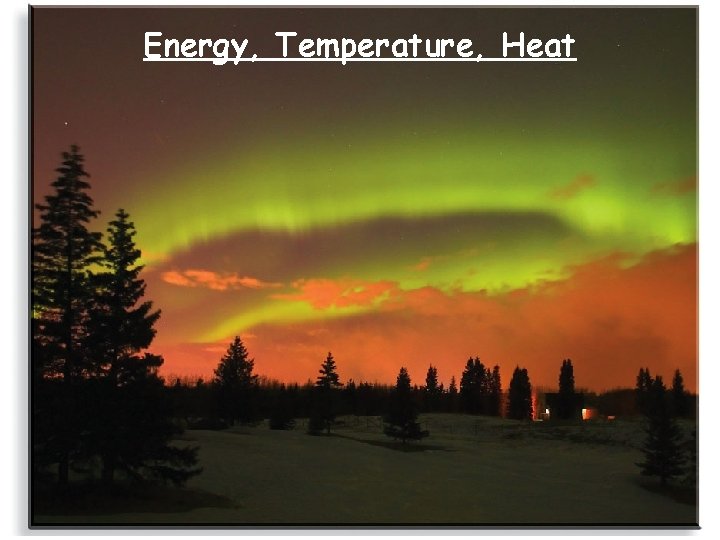 Energy, Temperature, Heat 