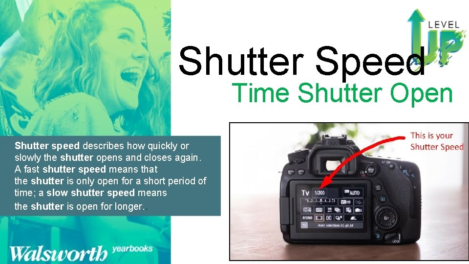 Shutter Speed Time Shutter Open Shutter speed describes how quickly or slowly the shutter Shutter Speed Time Shutter Open Shutter speed describes how quickly or slowly the shutter