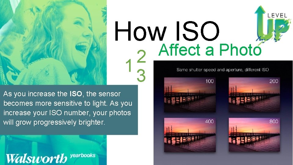 How ISO 1 As you increase the ISO, the sensor becomes more sensitive to How ISO 1 As you increase the ISO, the sensor becomes more sensitive to