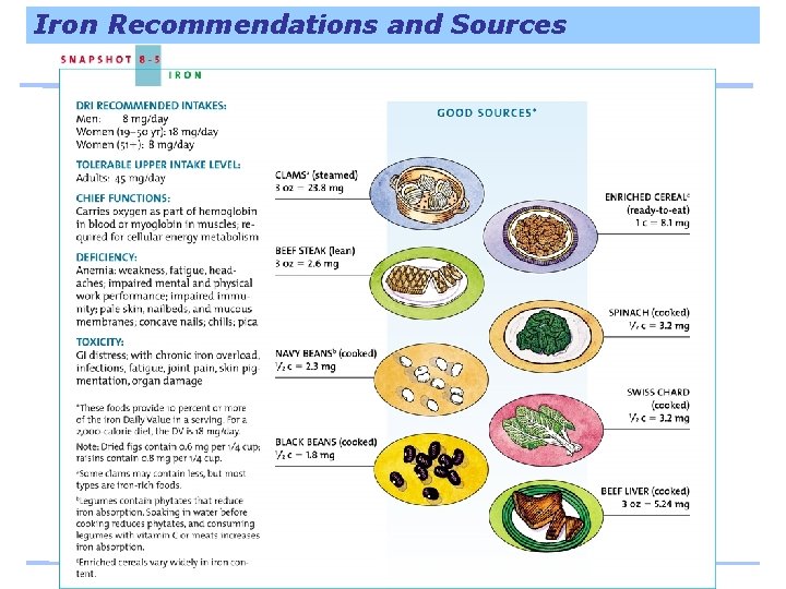 Iron Recommendations and Sources 