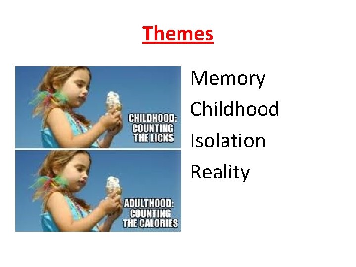 Themes Memory Childhood Isolation Reality 