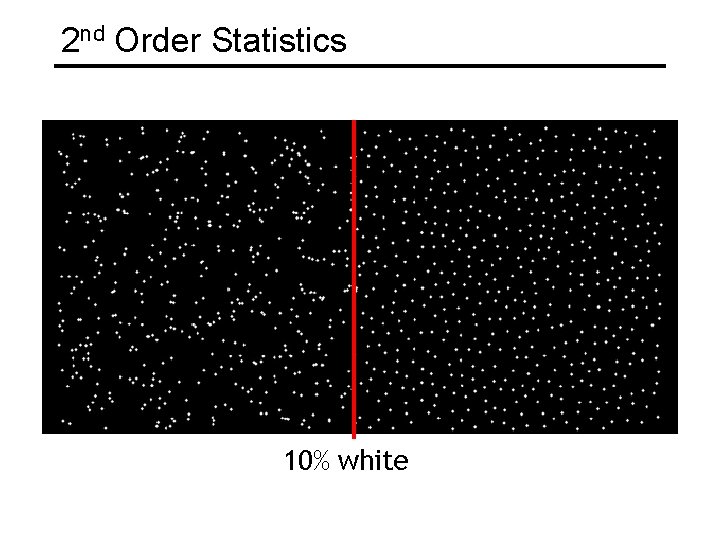 2 nd Order Statistics 10% white 