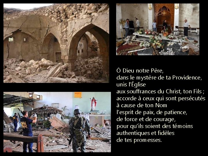 Ô Dieu notre Père, dans le mystère de ta Providence, unis l’Église aux souffrances