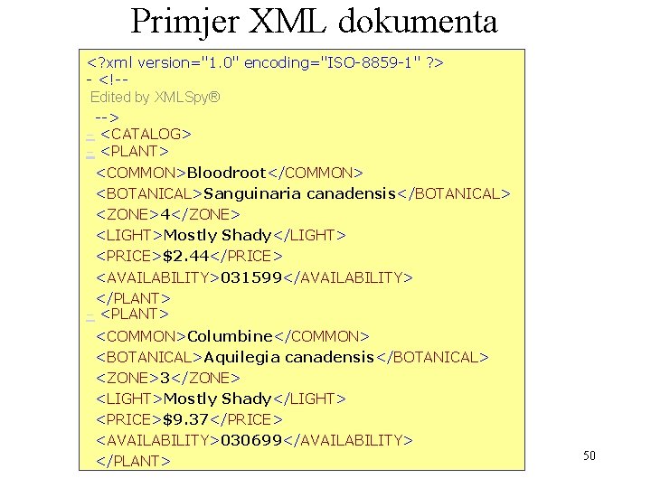 Primjer XML dokumenta <? xml version="1. 0" encoding="ISO-8859 -1" ? > - <!- Edited Primjer XML dokumenta <? xml version="1. 0" encoding="ISO-8859 -1" ? > - <!- Edited
