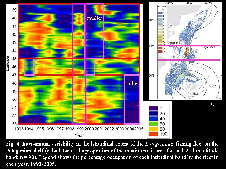 smaller Fig. 1. Fig. 4. Inter-annual variability in the latitudinal extent of the I.